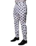 Dolce & Gabbana White Logo Cotton Skinny Denim Trouser Pants - Eljoys Fashion 
