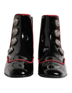 Dolce & Gabbana Black Jackie Buttoned Chelsea Boots Shoes - Eljoys Fashion 