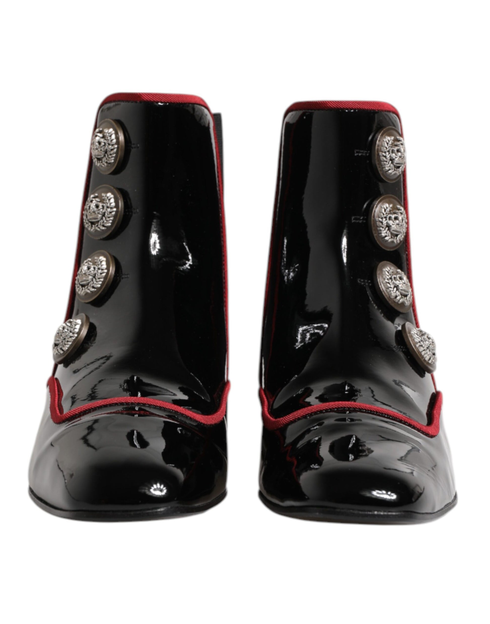 Dolce & Gabbana Black Jackie Buttoned Chelsea Boots Shoes