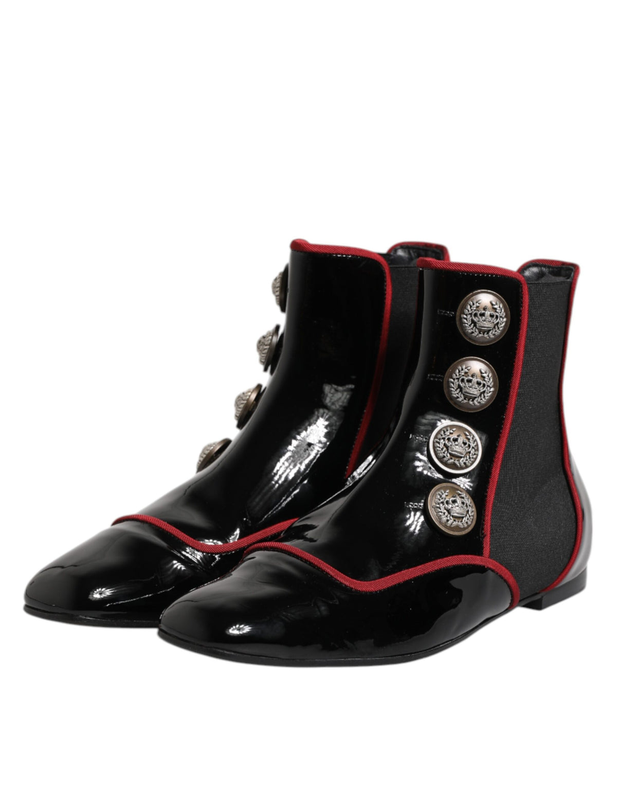 Dolce & Gabbana Black Jackie Buttoned Chelsea Boots Shoes - Eljoys Fashion 