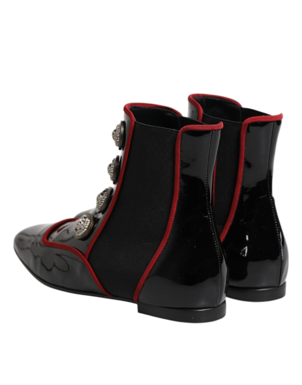 Dolce & Gabbana Black Jackie Buttoned Chelsea Boots Shoes - Eljoys Fashion 