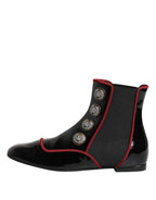 Dolce & Gabbana Black Jackie Buttoned Chelsea Boots Shoes - Eljoys Fashion 
