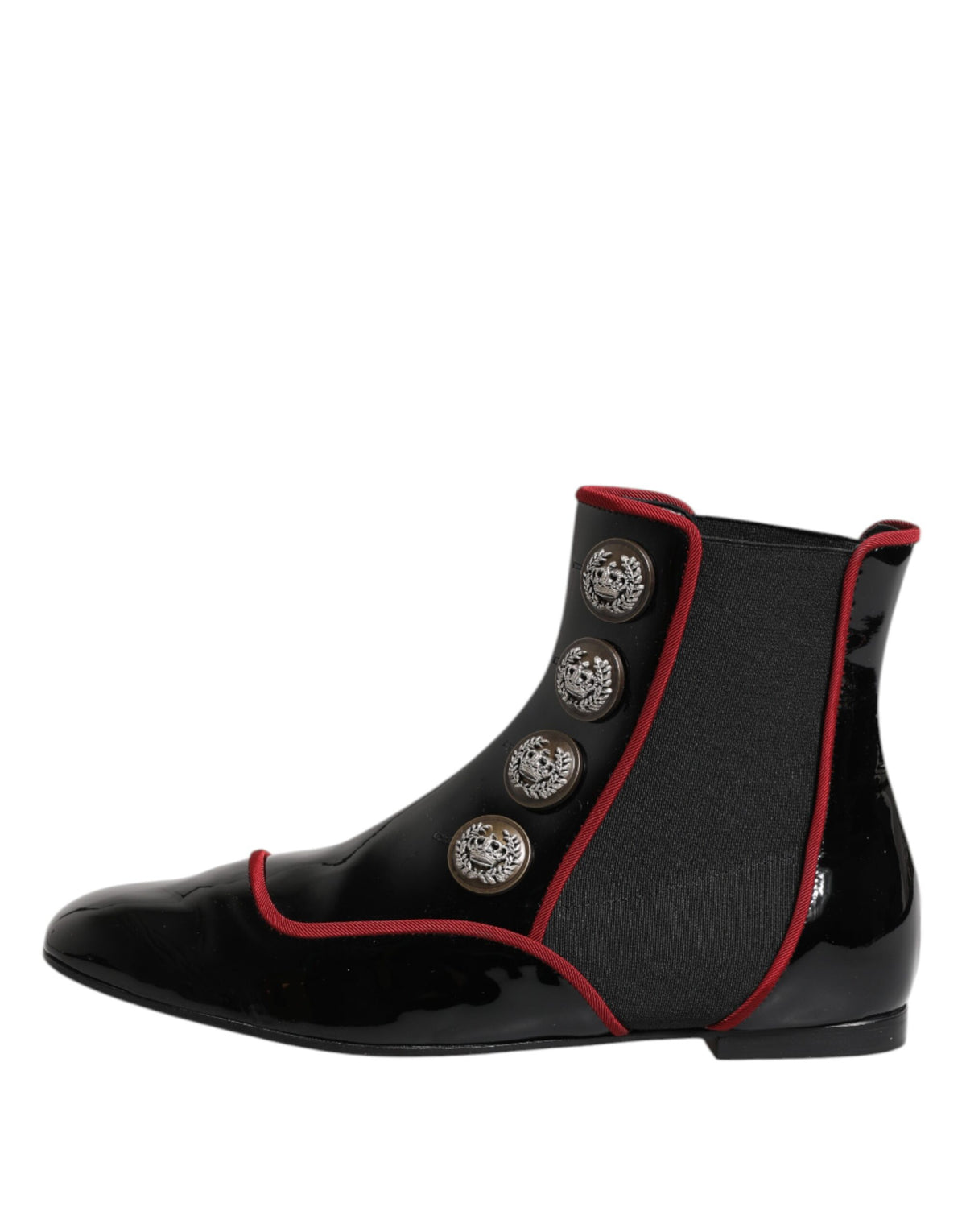 Dolce & Gabbana Black Jackie Buttoned Chelsea Boots Shoes - Eljoys Fashion 