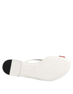 Dolce & Gabbana Red White KEIRA Flower Leather Sandals Shoes - Eljoys Fashion 