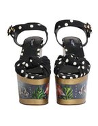 Dolce & Gabbana Multicolor Fish Polka Dot Wedge Sandals Shoes - Eljoys Fashion 