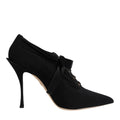Dolce & Gabbana Black Lace Up Stiletto Heels Pumps Shoes