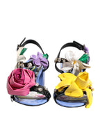 Dolce & Gabbana Multicolor Floral Crystal KEIRA Sandals Shoes - Eljoys Fashion 