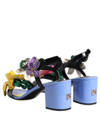Dolce & Gabbana Multicolor Floral Crystal KEIRA Sandals Shoes - Eljoys Fashion 