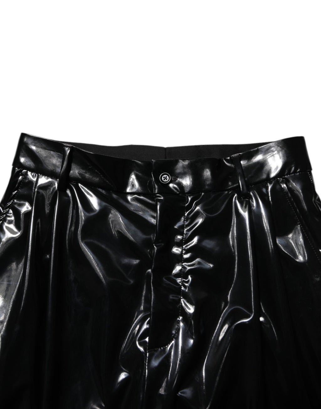 Dolce & Gabbana Black Polyester Mid Waist Men Trouser Pants - Eljoys Fashion 