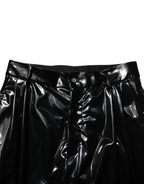 Dolce & Gabbana Black Polyester Mid Waist Men Trouser Pants - Eljoys Fashion 