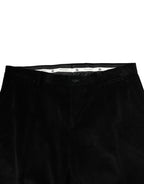 Dolce & Gabbana Black Cotton Men Dress Formal Trouser Pants - Eljoys Fashion 
