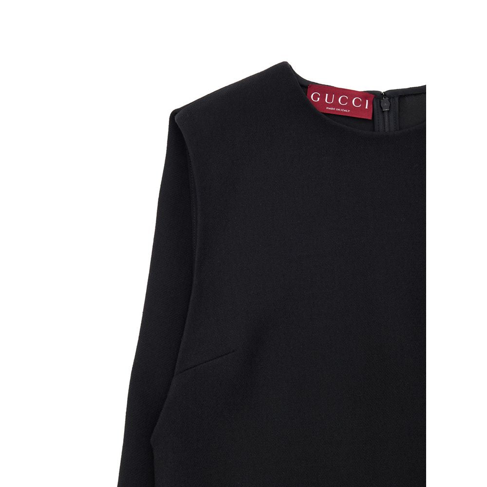 Gucci Black Wool Casual Dress Gucci