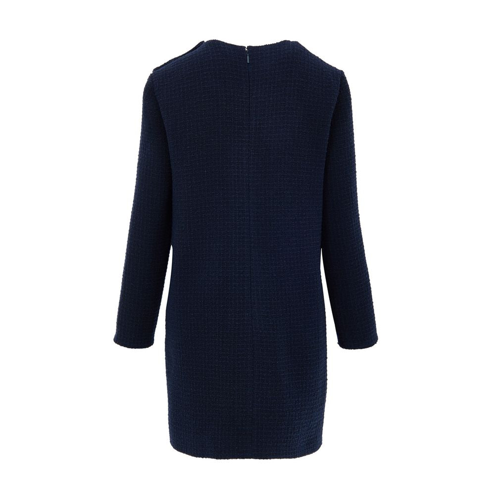 Gucci Navy Blue Wool Short Dress Gucci