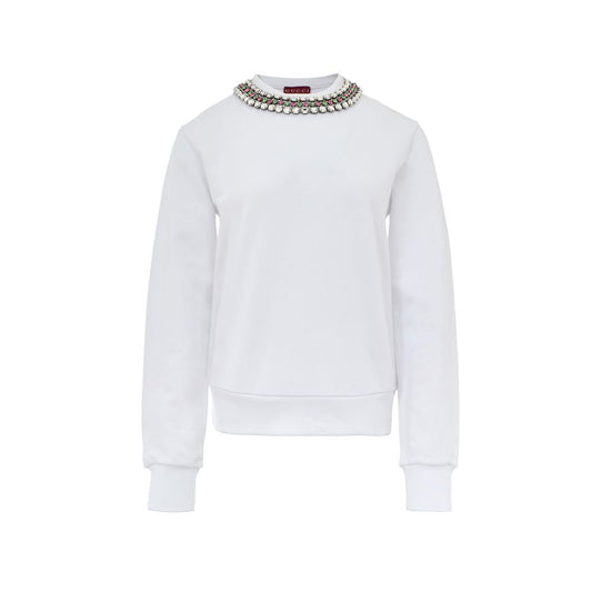 Gucci White Cotton Sweatshirt Gucci