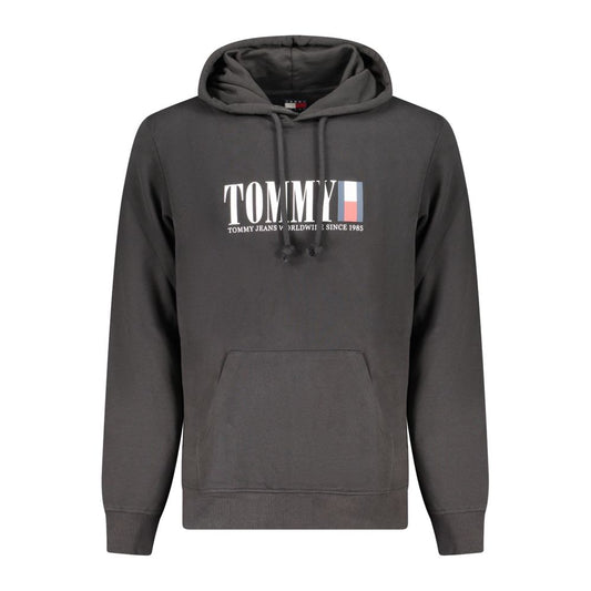 Tommy Hilfiger Black Cotton Men's Hoodie Tommy Hilfiger