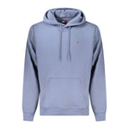 Tommy Hilfiger blue cotton men's sweatshirt with crew neck and long sleeves, casual and comfortable for everyday wear.