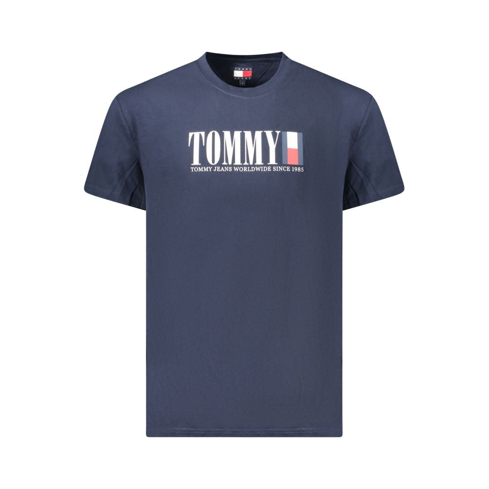 Tommy Hilfiger Blue Cotton Men's T-Shirt - Eljoys Fashion 