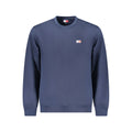 Tommy Hilfiger men's blue cotton sweatshirt with crew neck and long sleeves, casual athletic style.