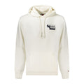 White cotton men's sweatshirt by Tommy Hilfiger, featuring a classic crewneck and brand logo on the chest.