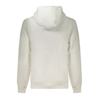 Tommy Hilfiger Bianco cotton men's hoodie sweatshirt with front pocket and drawstring hood, casual and comfortable fit.