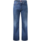 Tommy Hilfiger men's blue cotton jeans with classic fit and five-pocket design, displayed on a neutral background.