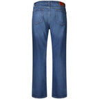 Tommy Hilfiger men's blue cotton jeans with classic five-pocket design and straight fit.