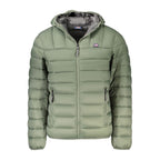 Norway 1963 Verde Poliammide men's jacket with front zipper, made of durable green nylon fabric, lightweight and stylish outdoor wear.