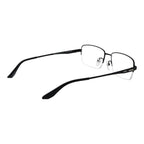 BMW black titanium glasses frames with sleek design, lightweight metal construction, and modern style.