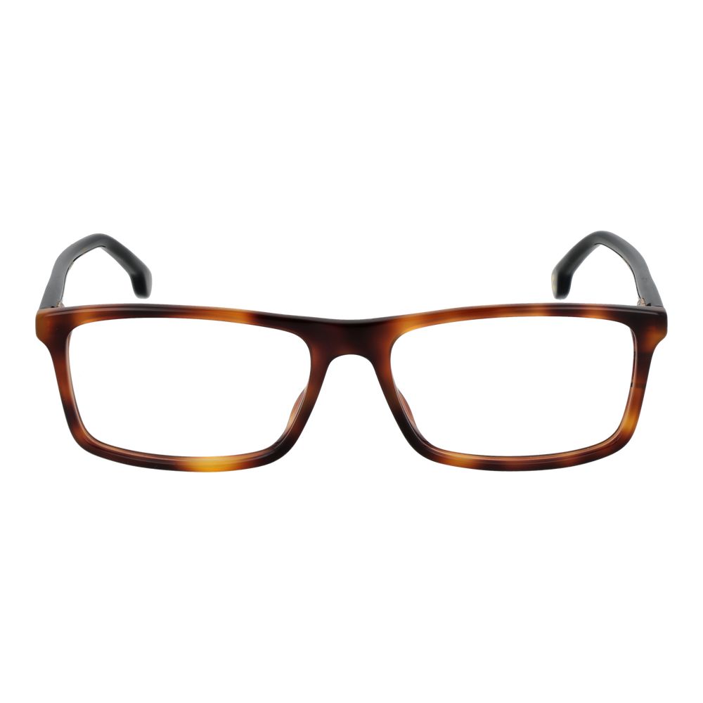 Carrera brown plastic glasses frames with rounded design, showcasing the stylish and lightweight eyewear accessory.