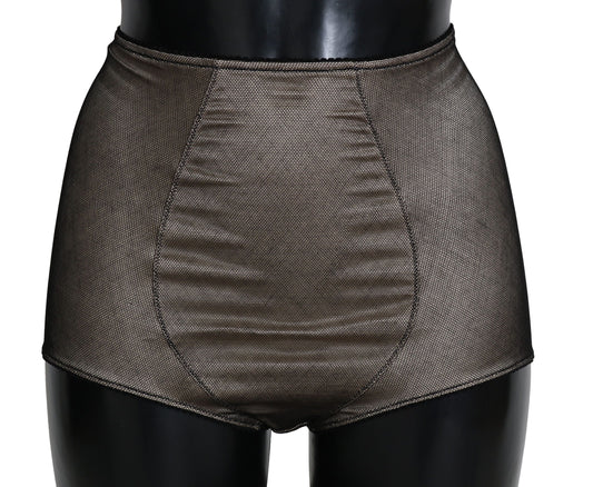 Dolce & Gabbana Bottoms Underwear Beige With Black Net Dolce & Gabbana