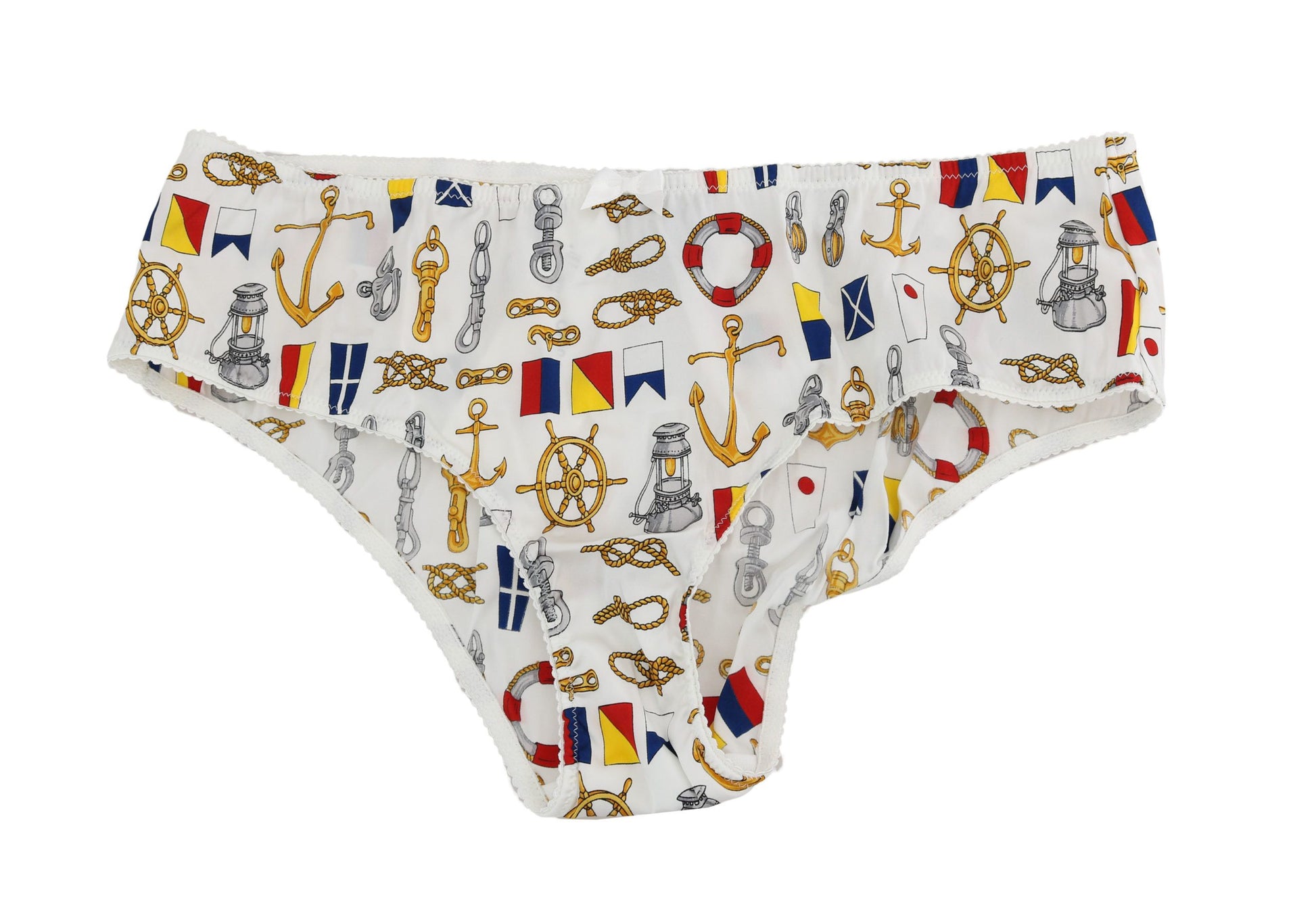 Dolce & Gabbana Underwear Sailor Print Silk Bottoms Dolce & Gabbana