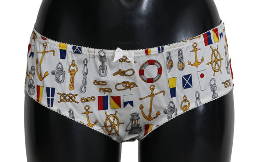 Dolce & Gabbana Underwear Sailor Print Silk Bottoms Dolce & Gabbana