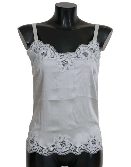 Dolce & Gabbana Green Silk Lace Dress Chemisole Lingerie Dolce & Gabbana