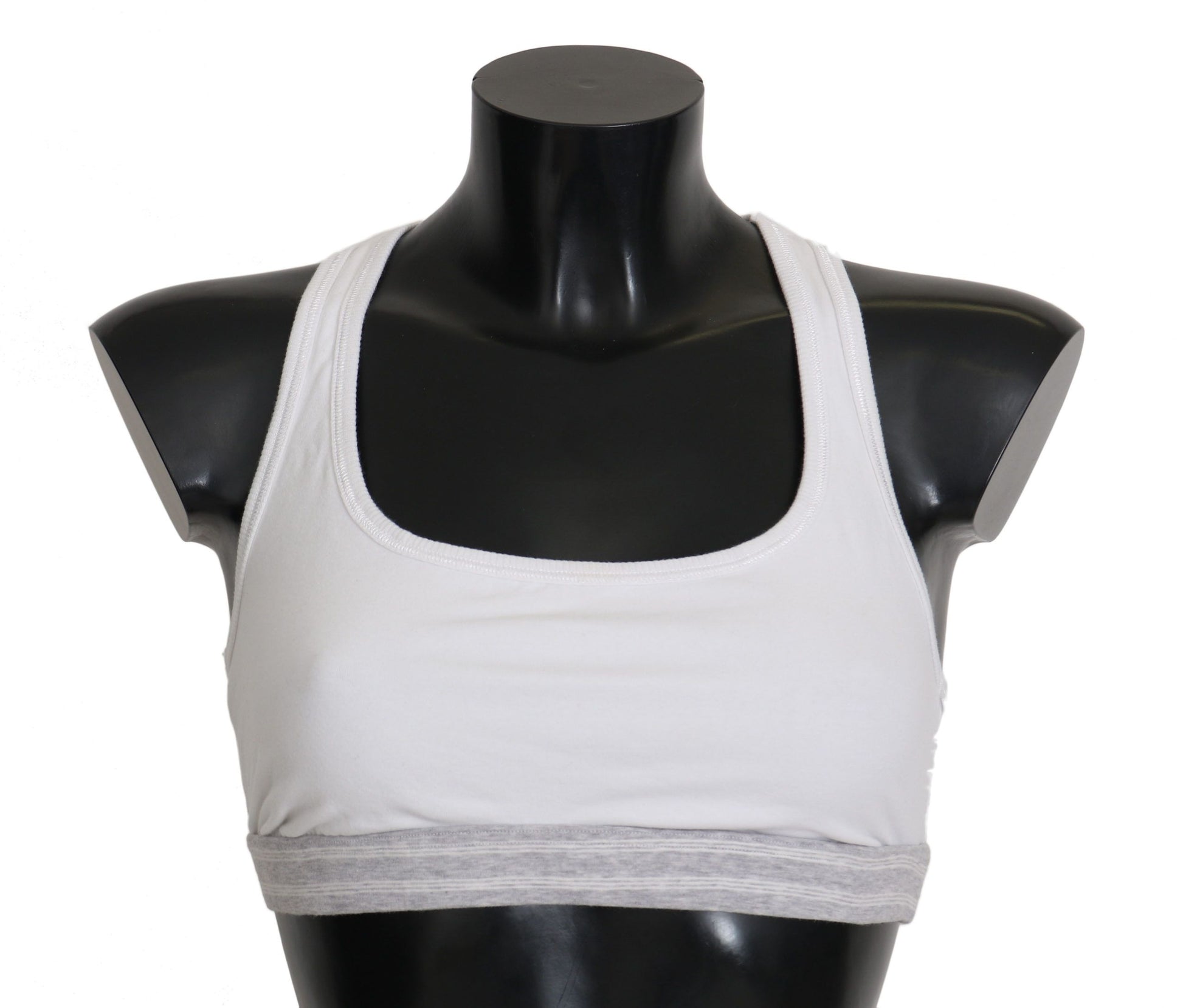 Dolce & Gabbana White Cotton Sport Stretch Bra Underwear Dolce & Gabbana