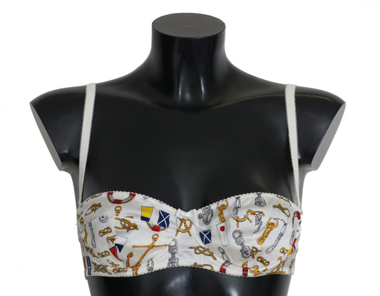Dolce & Gabbana White Balconcino Sailor Print Underwear Dolce & Gabbana
