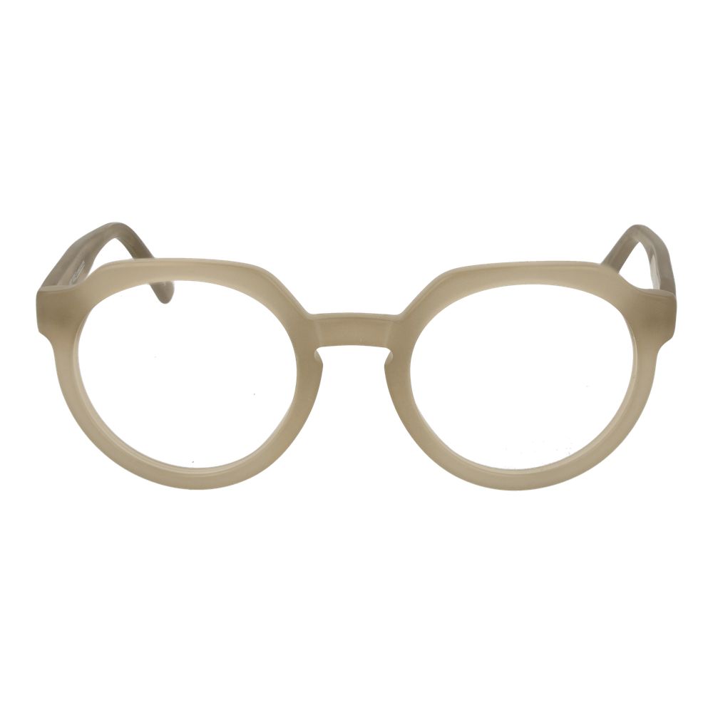 Gray acetate glasses frames by Andy Wolf, featuring a sleek, modern design with clear lenses and stylish details.