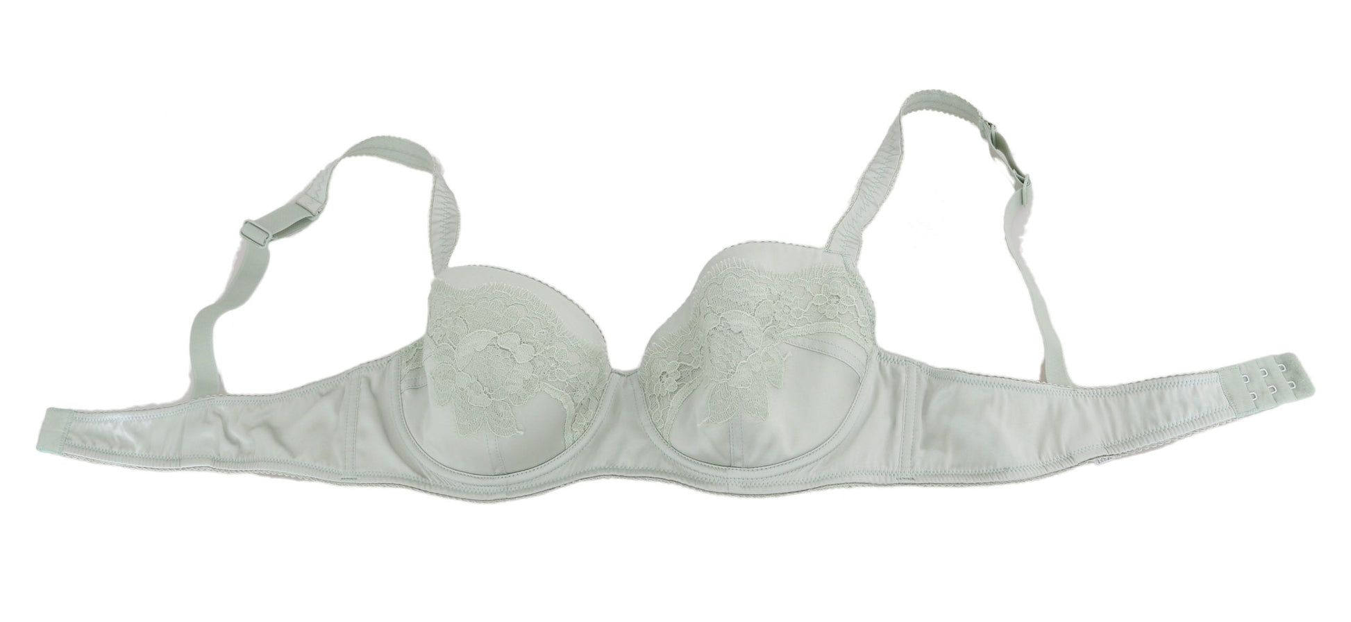 Dolce & Gabbana Green Balconcino Bra Floral Lace Underwear Dolce & Gabbana