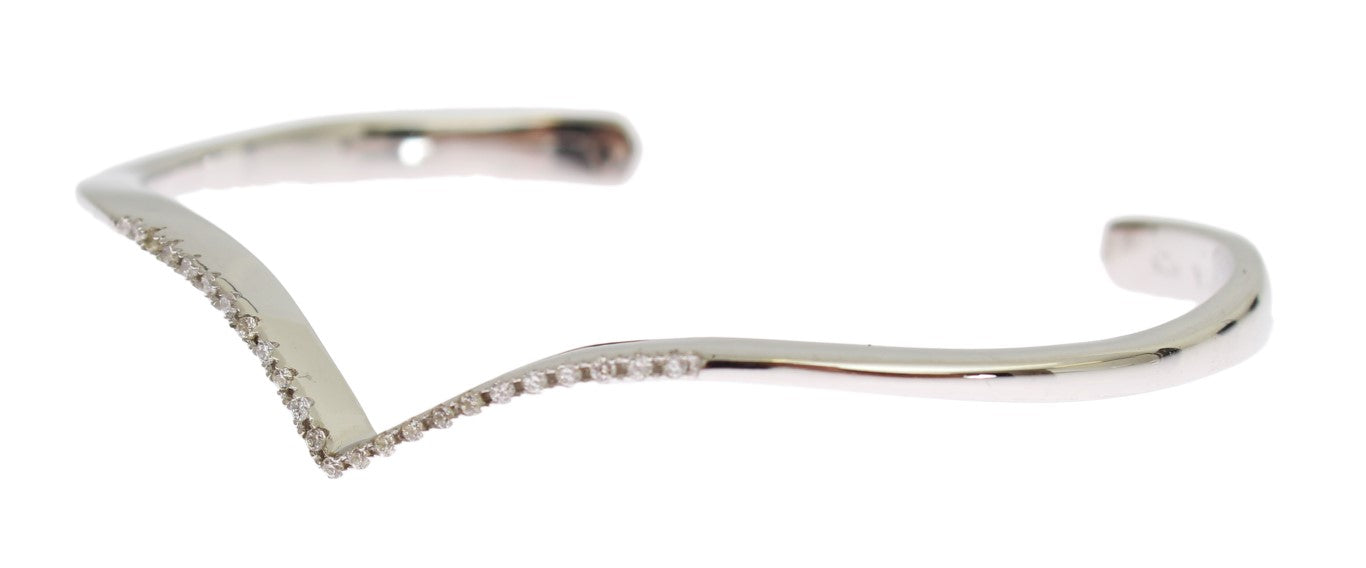 Nialaya Skyfall CZ 925 Silver Bangle Bracelet Nialaya