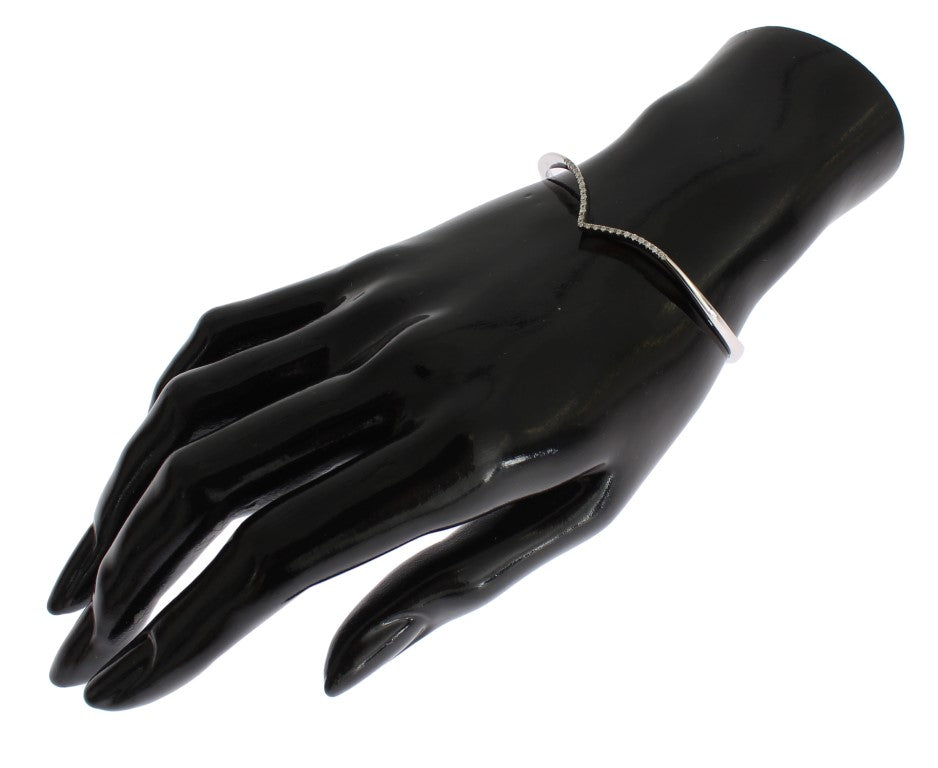 Nialaya Skyfall CZ 925 Silver Bangle Bracelet Nialaya