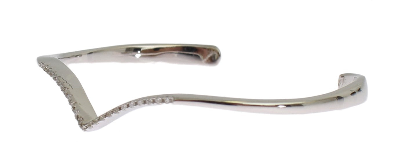 Nialaya Skyfall CZ 925 Silver Bangle Bracelet Nialaya