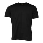 Dolce & Gabbana Black Cotton Logo Print Crew Neck T-shirt - Eljoys Fashion 
