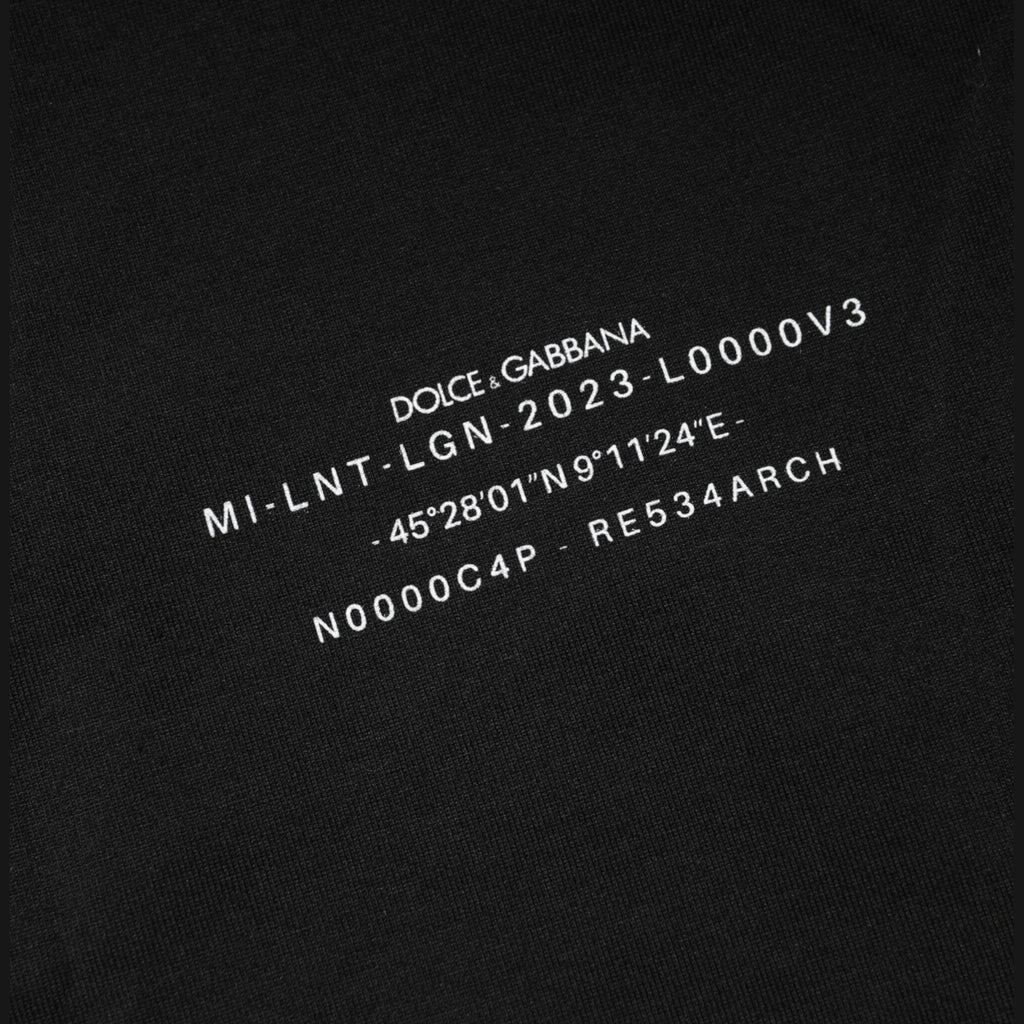 Dolce & Gabbana Black DG Vib3 Print Cotton Crew Neck T-shirt