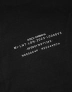 Dolce & Gabbana Black DG Vib3 Print Cotton Crew Neck T-shirt - Eljoys Fashion 