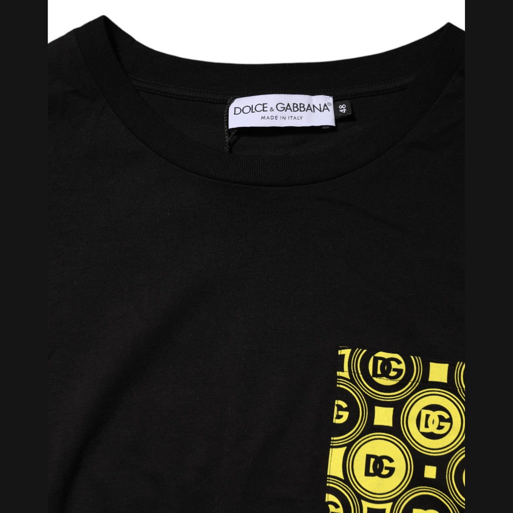Dolce & Gabbana Black Minimalist Cotton Crew Neck T-shirt
