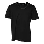 Dolce & Gabbana Black Chain Necklace Cotton Crewneck T-shirt - Eljoys Fashion 