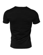 Dolce & Gabbana Black Cotton Crewneck Short Sleeves T-shirt - Eljoys Fashion 