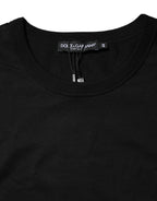 Dolce & Gabbana Black Cotton Crewneck Short Sleeves T-shirt - Eljoys Fashion 