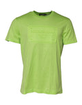 Dolce & Gabbana Green Embossed Logo Cotton Crew Neck T-shirt - Eljoys Fashion 