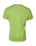 Dolce & Gabbana Green Embossed Logo Cotton Crew Neck T-shirt - Eljoys Fashion 
