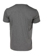 Dolce & Gabbana Gray Cotton Crew Neck Short Sleeves T-shirt - Eljoys Fashion 